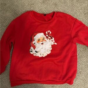 SHEIN Red Curve Sweatshirt